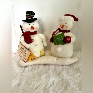 Vintage Hallmark singing snowmen plush holiday Christmas